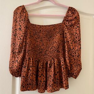 Buddy Love - Gwendolyn Smocked Peplum Top | $30 | M